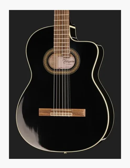 Takamine GC6CE-Blk, tastiera e capotasto, scatto 4