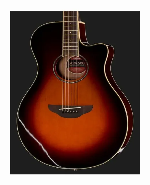 Yamaha APX 600 Old Violin Sunburst, tastiera e capotasto, scatto 4
