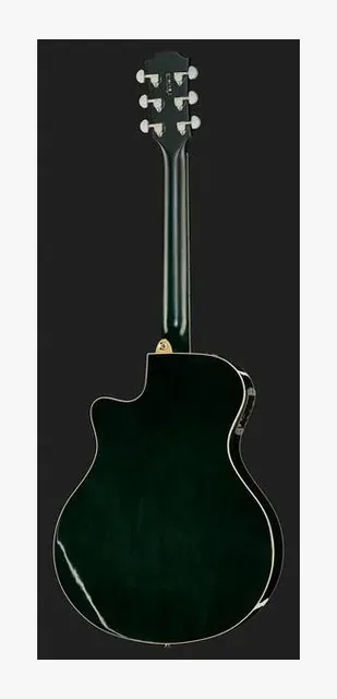 Yamaha APX 600 Oriental Blue Burst, fondo e fasce, scatto 3